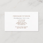 Carte de visite pour les services à domicile handy (Dos)