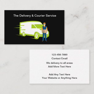 Carte de visite pour les services de livraison et