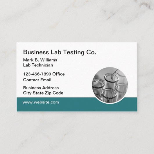 Carte de visite pour les services de test de labor (Devant)