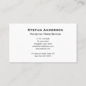 carte de visite pour les services handyman avec bé (Dos)