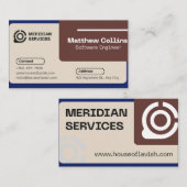 Carte de visite pour les services informatiques d' (Devant / Derrière)