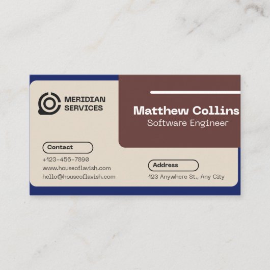 Carte de visite pour les services informatiques d' (Devant)