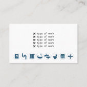 Carte de visite pour l'exécution de travaux de plo (Dos)