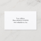 Carte de visite pour l'industrie cosmétique (Dos)
