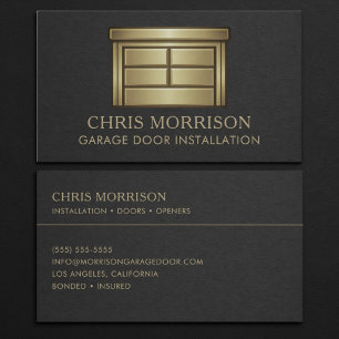 Carte de visite pour l'installation de portes de g