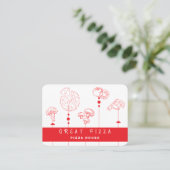Carte de visite pour livraison spéciale de pizza (Debout devant)