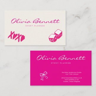 Carte de visite pour l'organisation de soirées Fun