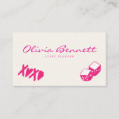 Carte de visite pour l'organisation de soirées Fun (Devant)