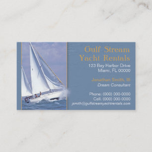 Carte de visite pour l'univers du yachting