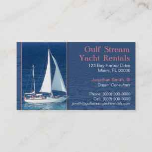 Carte de visite pour l'univers du yachting