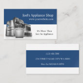 Carte de visite pour magasin d'appareils électromé (Devant / Derrière)