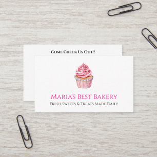 Carte de visite pour magasin de boulangerie-café