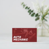 Carte de visite pour mécanicien automobile mobile (Debout devant)