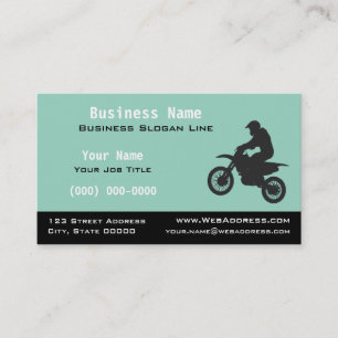 Carte de visite pour moto cross de terrain Entre