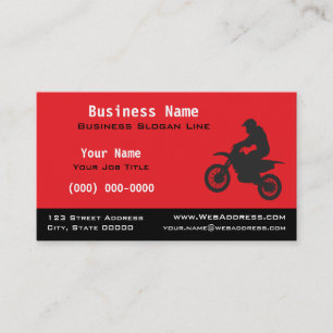 Carte de visite pour moto cross de terrain   Entre