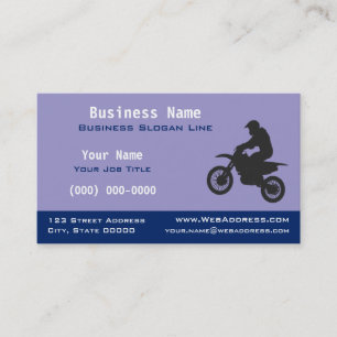 Carte de visite pour moto cross de terrain   Entre