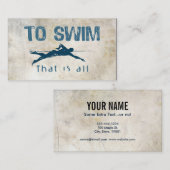 Carte De Visite Pour nager (Devant / Derrière)