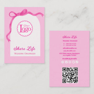 Carte de visite pour organisateur de mariage Ruban