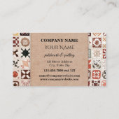 Carte de visite pour patchwork et quilting (Dos)