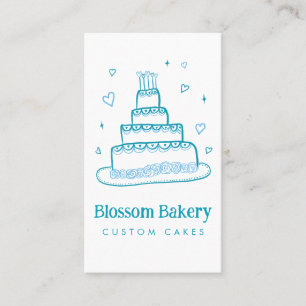 Carte de visite pour pâtisserie gâteau dessert tra