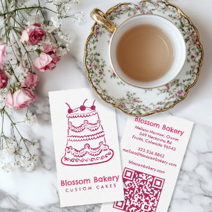 Carte de visite pour pâtisserie gâteau dessert tra