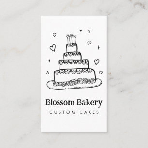 Carte de visite pour pâtisserie gâteau dessert tra