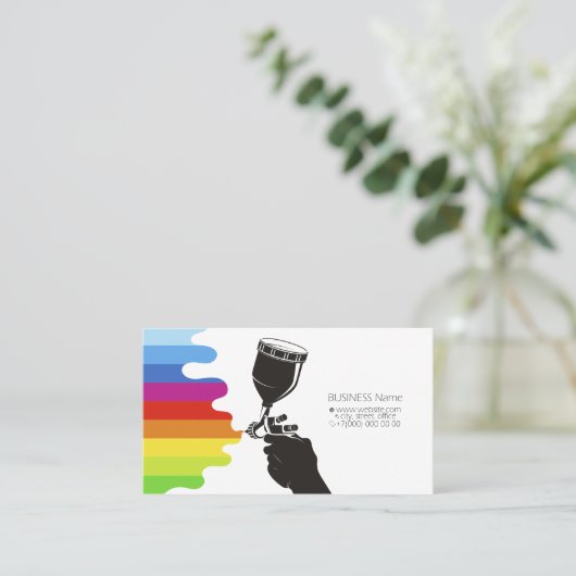 Carte de visite pour peintre (Debout devant)