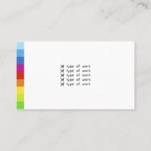 Carte de visite pour peintre et peinture (Dos)