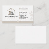 Carte de visite pour pension pour animaux de compa (Devant / Derrière)