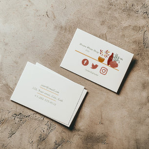 Carte de visite pour petite boutique de plantes d'