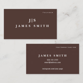 Carte de visite pour petite entreprise de luxe | M