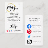 carte de visite pour petites entreprises tasses aj (Devant / Derrière)