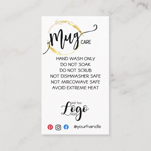 carte de visite pour petites entreprises tasses aj (Devant)