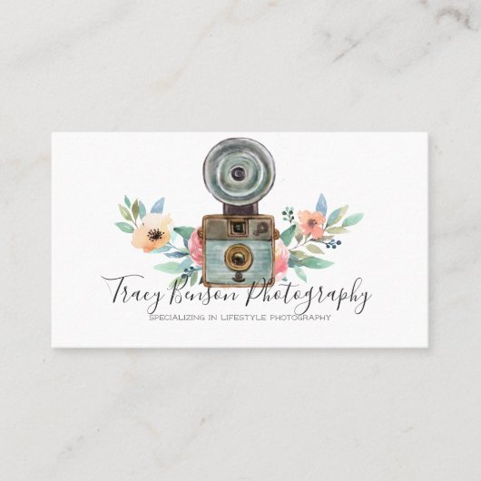 Carte de visite pour photographe (Devant)