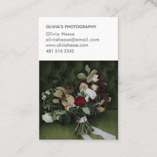 Carte de visite pour photographe 7 Photo + Données (Devant)