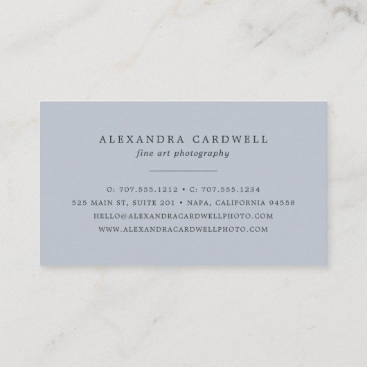 Carte de visite pour photographe avec multiples ph (Dos)