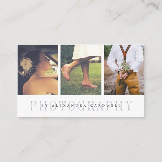 Carte de visite pour photographe avec multiples ph (Devant)