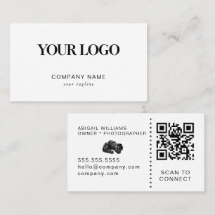 Carte de visite pour photographe avec QR Code pers