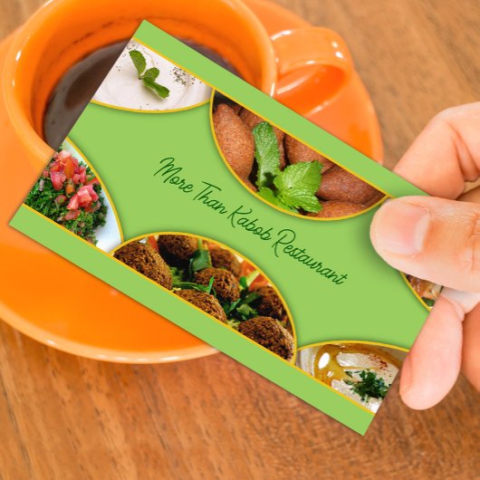 Carte de visite pour plats libanais arabes