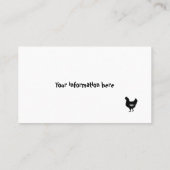 Carte de visite pour poulets et oeufs frais de gam (Dos)