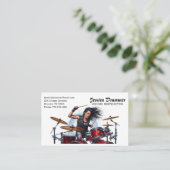 Carte de visite pour professeur de batterie (Debout devant)