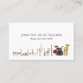Carte de visite pour professeur de musique d'orche (Devant)