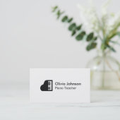 Carte de visite pour professeur de piano à queue m (Debout devant)