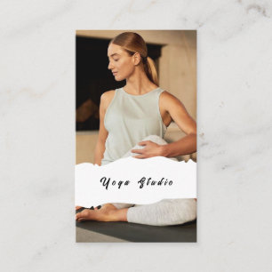 Carte de visite pour professeur de yoga en studio