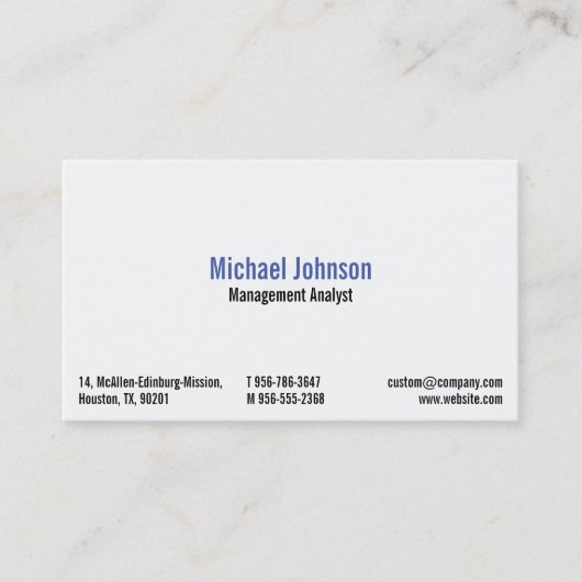 Carte de visite pour professionnels indépendants (Devant)