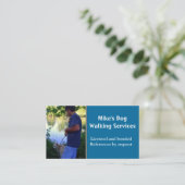 Carte de visite pour promenade de chiens (Debout devant)
