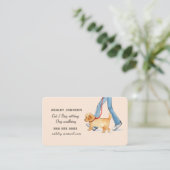 Carte de visite pour promeneur de chien mignon / g (Debout devant)