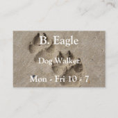 Carte de visite pour promeneur de chiens (Devant)