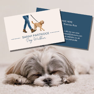 Carte de visite pour promeneur de chiens Soins p