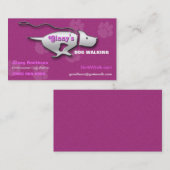 Carte de visite pour promeneur de chiens / Toilett (Devant / Derrière)